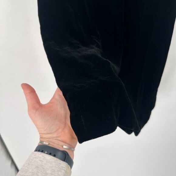 Vintage Tailor B. Moss Witchy Goth Velvet Silk Blend Midi Skirt Black Size 8 90s - Picture 5 of 11